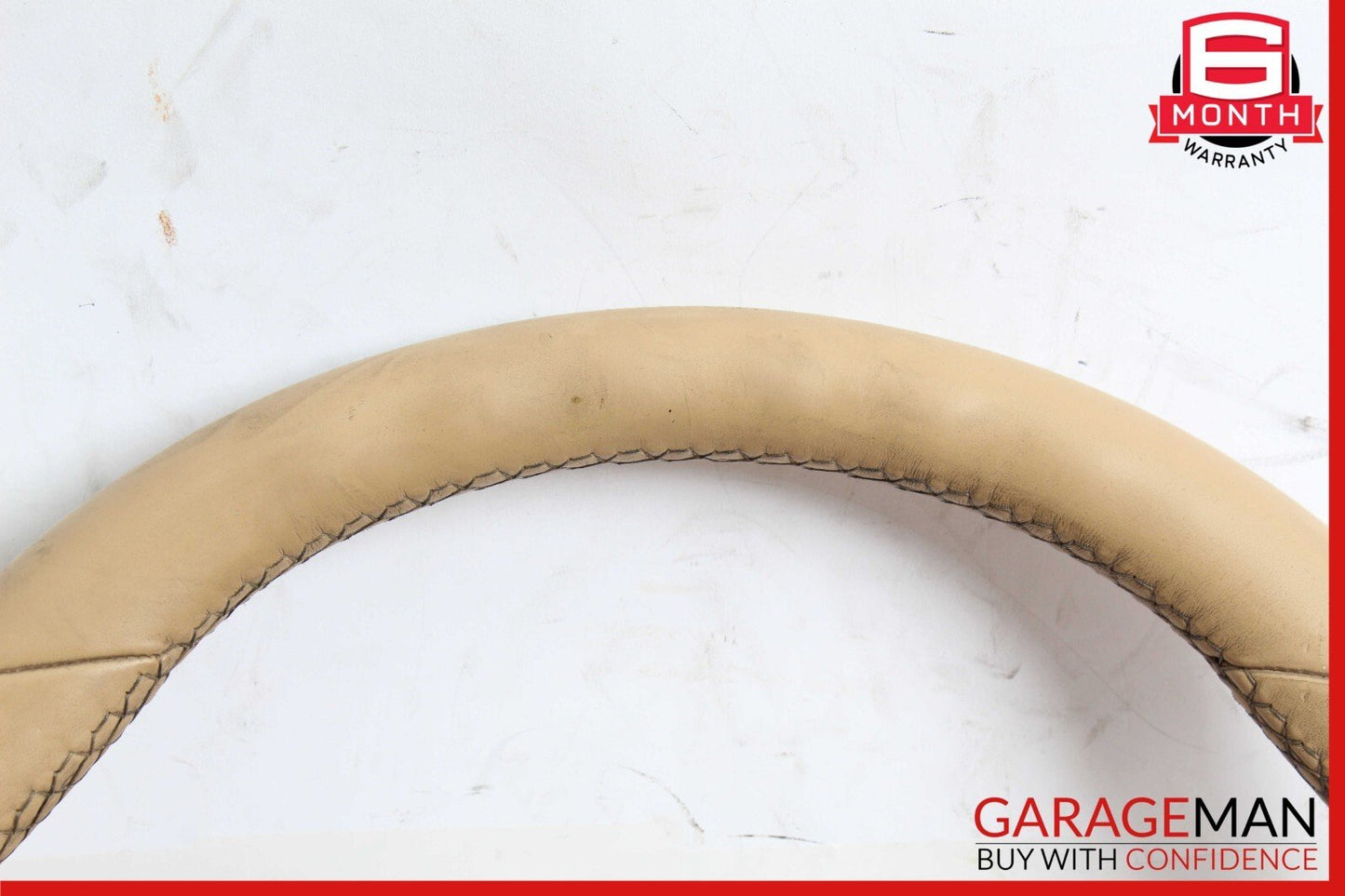 11-14 Porsche Panamera 970 Multifunction Steering Wheel Assembly Beige OEM