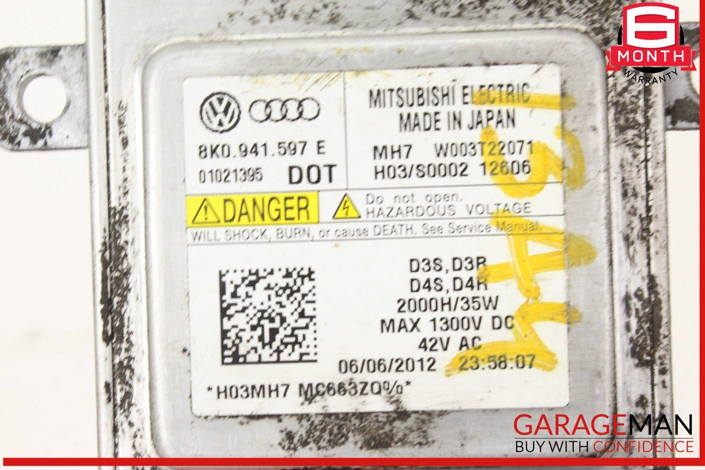 2013-2017 Audi A4 Xenon HID Headlight Ballast Control Module 8K0941597E Genuine