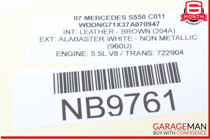 07-09 Mercedes W221 S550 S400 Rear Right or Left Side Door Control Module OEM