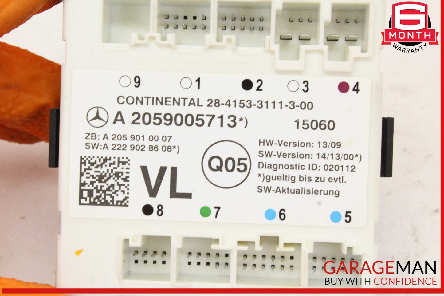 15-18 Mercedes W205 C300 Front Left Driver Side Door Control Module Unit OEM