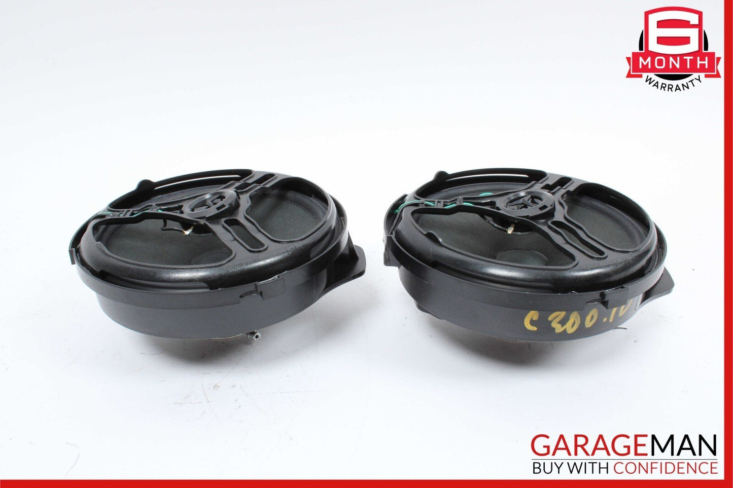 08-11 Mercedes W204 C300 C350 Rear Right & Left Side Door Sound Speakers Set OEM