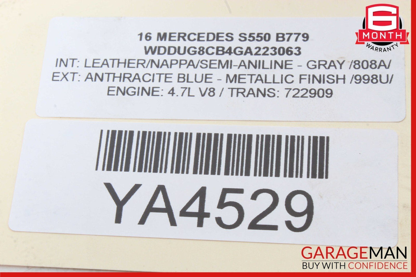 11-20 Mercedes W222 S550 GL450 CLS550 Right Side Air Intake Hose Duct Pipe OEM