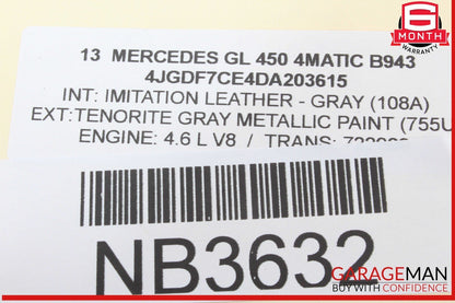 12-16 Mercedes X166 GL450 4MATIC Trailer Towing Control Module OEM