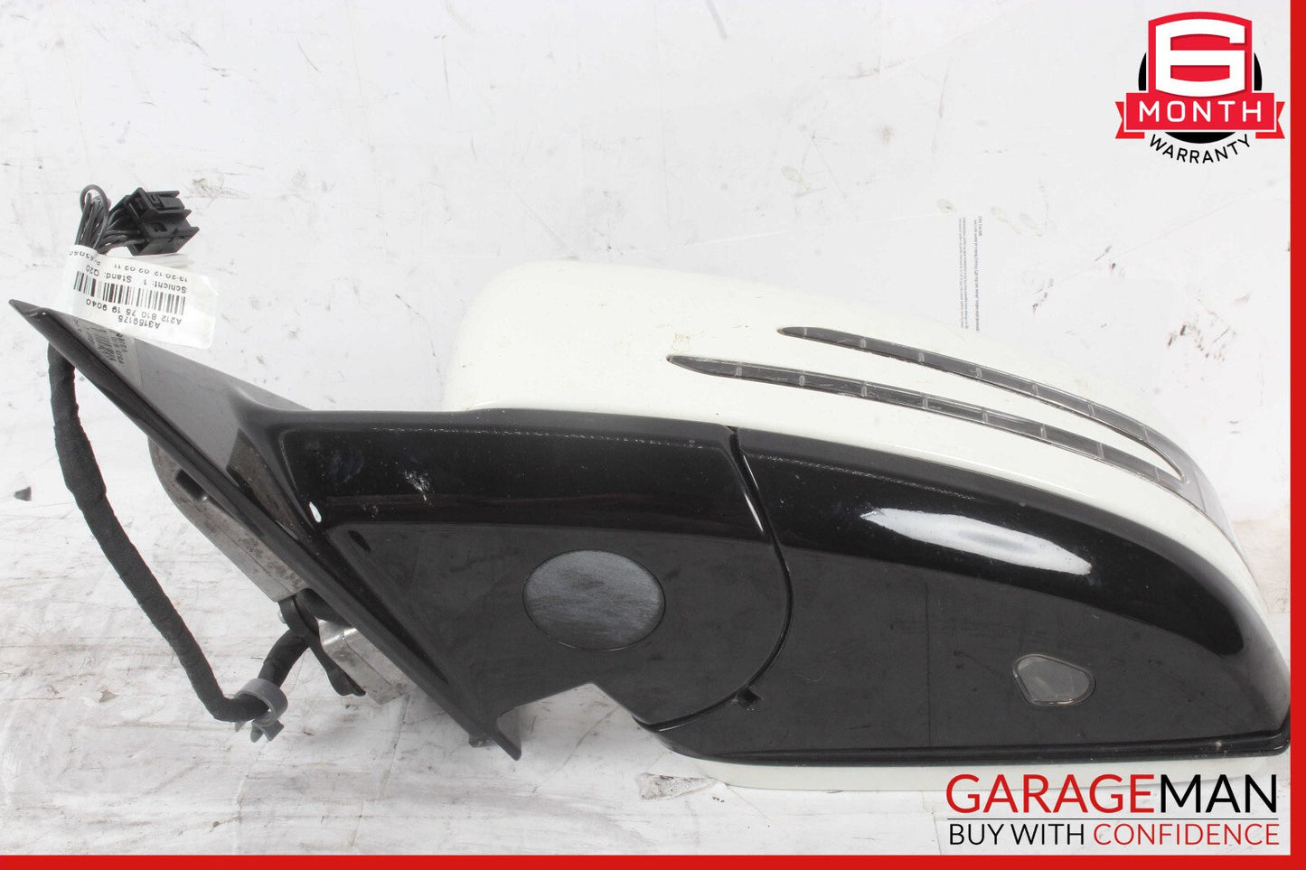 10-13 Mercedes W212 E350 Front Left Side Mirror Door Rear View White OEM