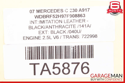 01-07 Mercedes W203 C230 C320 C55 Rear Right Door Window Regulator Motor Unit