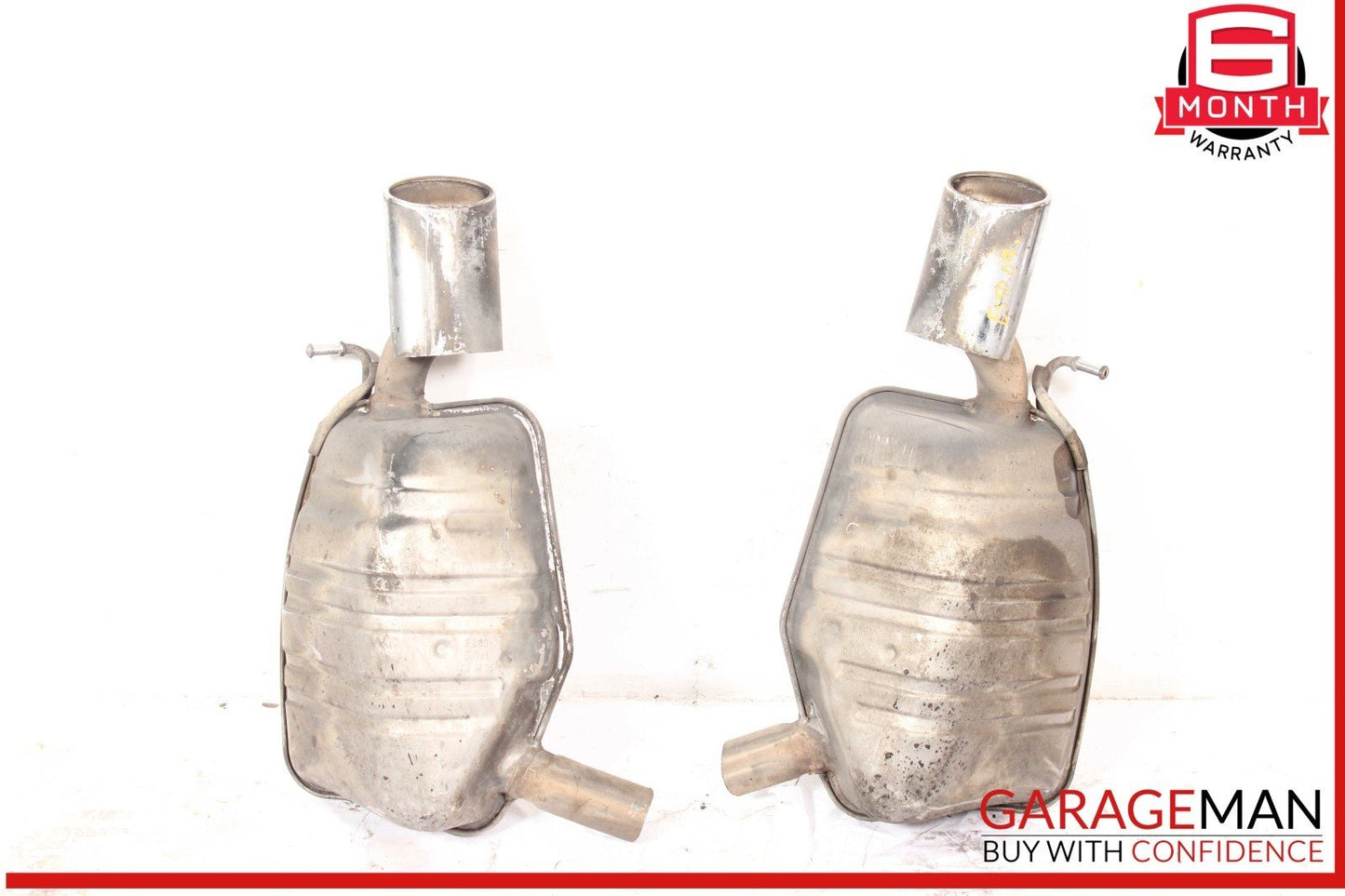 06-09 Mercedes W211 E550 AMG Exhaust Muffler Mufflers Tips Assembly Set of 2 OEM