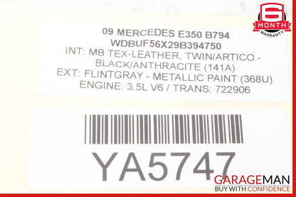 06-11 Mercedes W211 E350 CLS550 Right Power Steering Rack & Pinion Tie Rod Boot