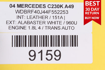 01-07 Mercedes W203 C230 Rear Left Driver Side Door Control Module Unit A49 OEM