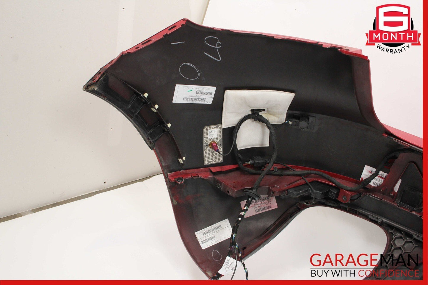 15-18 Porsche Macan 95B Rear Bumper Cover Panel Park Assist Assembly Red OEM