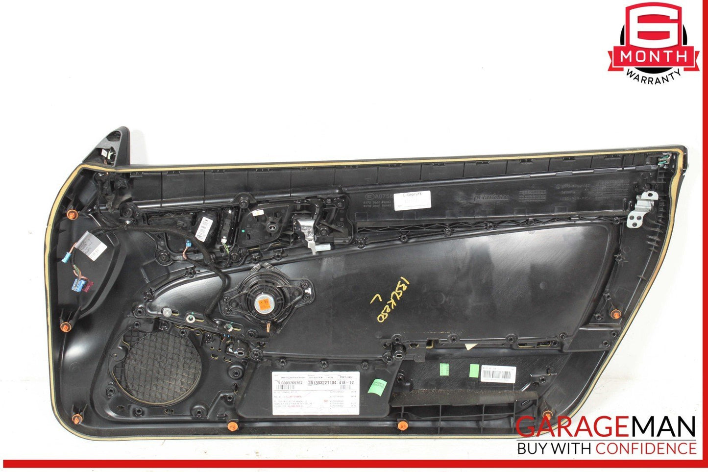 12-16 Mercedes R172 SLK250 Front Left Side Interior Door Panel Assembly Black