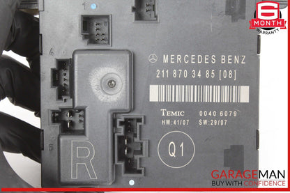 07-09 Mercedes W211 E350 E550 Rear Right Side Door Control Module 2118703485 OEM