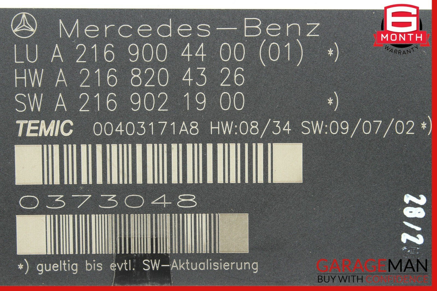 10-14 Mercedes W216 CL550 Front Left or Right Seat Contour Control Module Unit