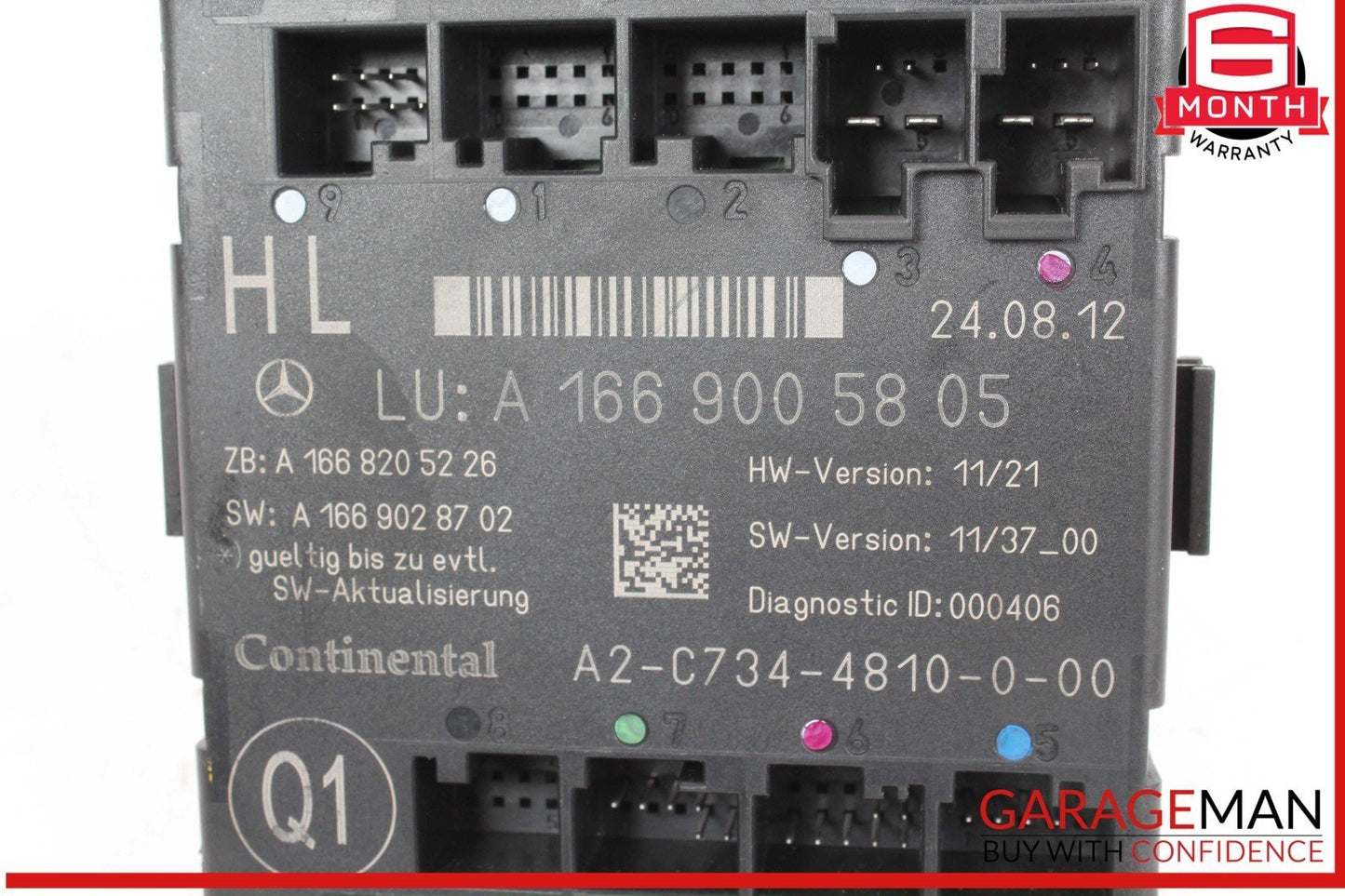 12-19 Mercedes X166 GL450 ML400 GLE350 Rear Left Side Door Control Module Unit