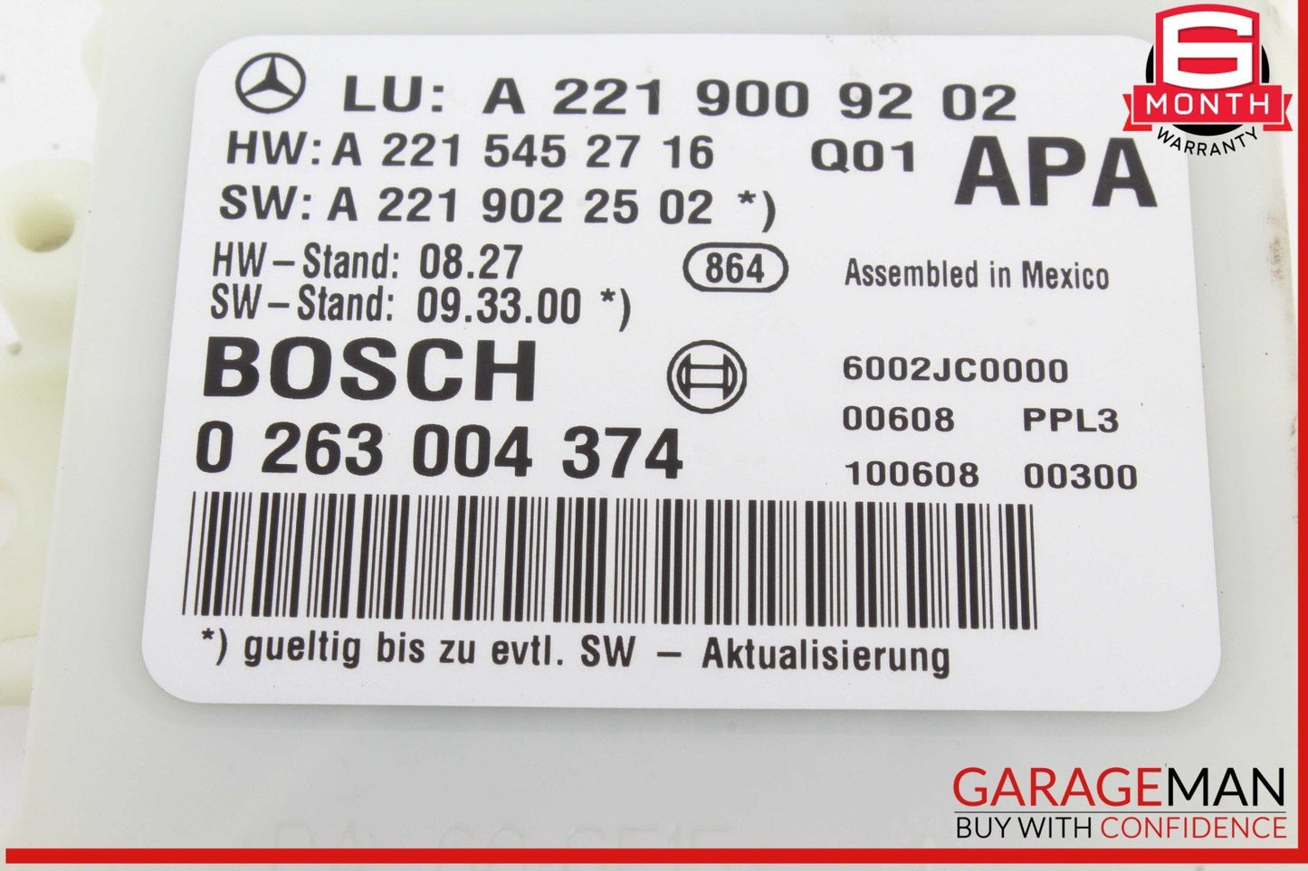 10-13 Mercedes W221 S550 S400 Park Assist Parktronic Sensor Module Control OEM