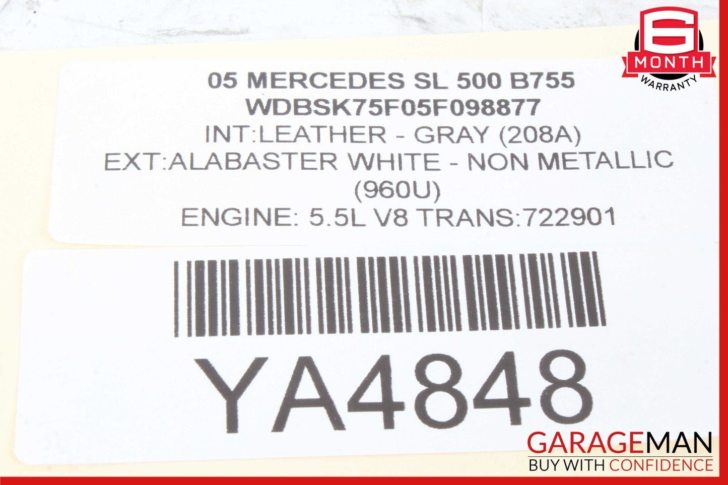 03-08 Mercedes R230 SL500 SL600 Door Keyless Go Antenna Module 2308200075 OEM