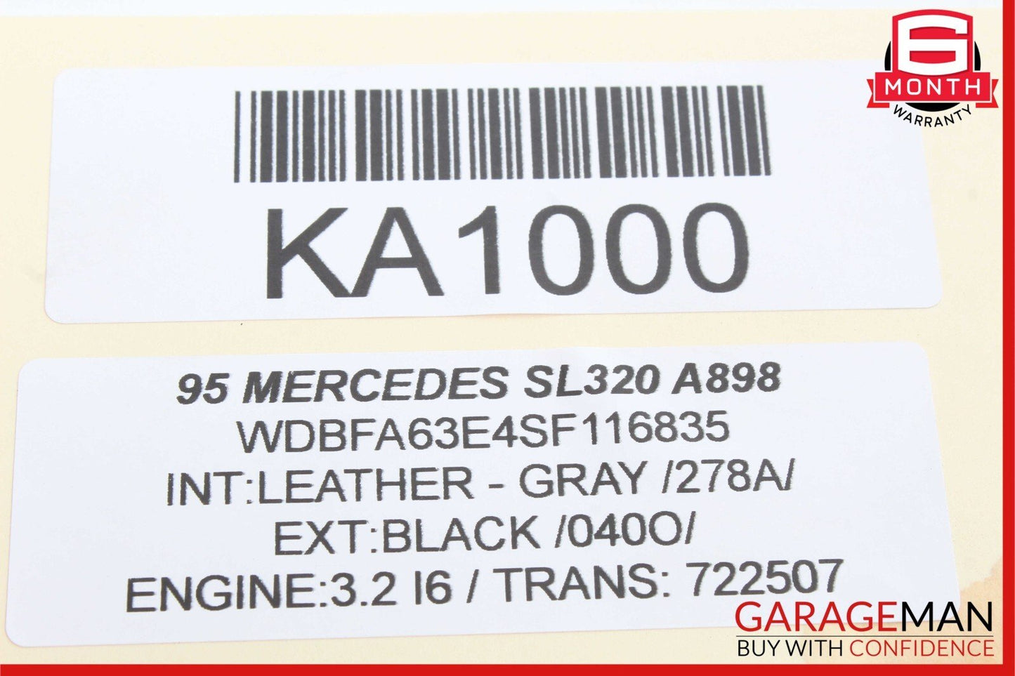90-02 Mercedes R129 SL320 Interior Control Switch Button Roll Bar OEM