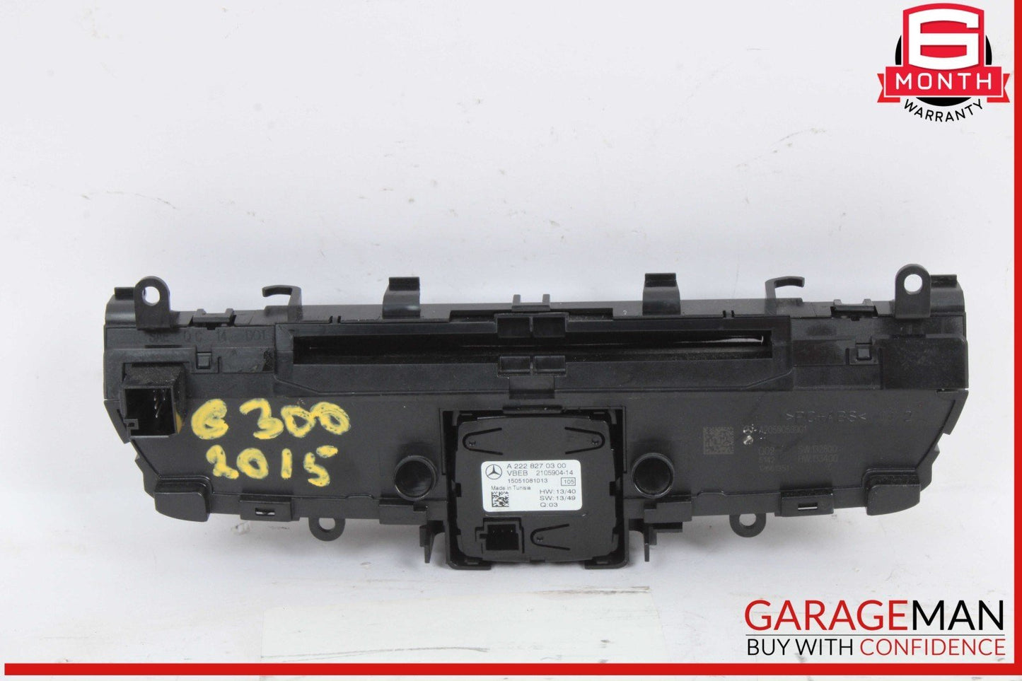 15-18 Mercedes W205 C300 4MATIC Center Dash Hazard Control Switch w/ Clock OEM
