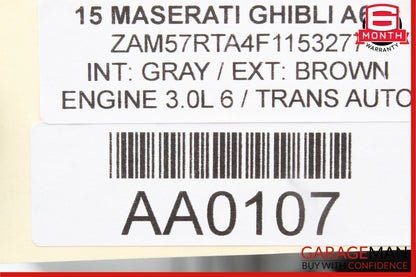 14-17 Maserati Ghibli HUB Passive Entry Control Module Unit OEM