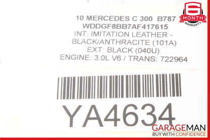 08-11 Mercedes W204 C300 C350 C250 Steering Column Cover Boot Trim Black OEM