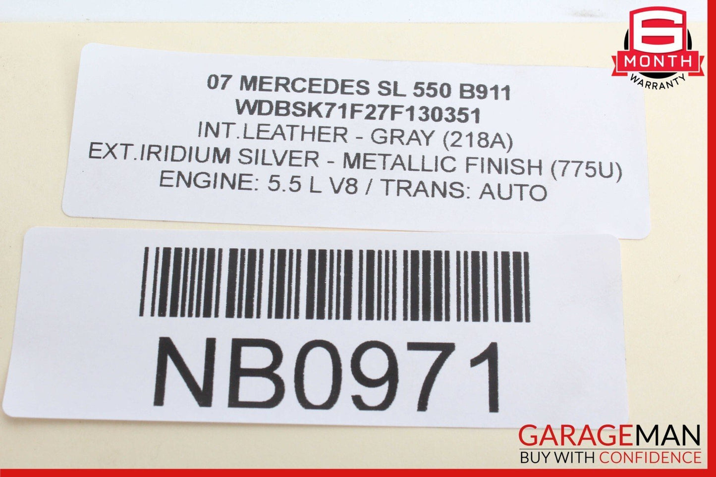 03-12 Mercedes R230 SL550 E500 Rear Left Side Upper Suspension Control Arm OEM