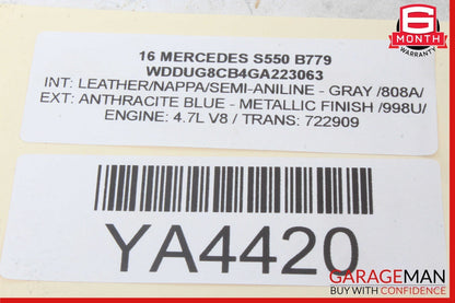 14-20 Mercedes W222 S550 S63 S65 AMG Maybach Door Locking Vacuum Pump OEM