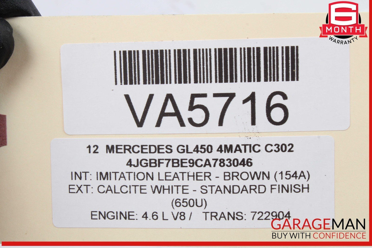 05-15 Mercedes X164 GL450 4MATIC C230 Engine Motor Air Valve 0021408360 OEM