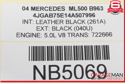 98-05 Mercedes W163 ML500 ML430 Dashboard A/C AC Air Vent Right Side Black OEM