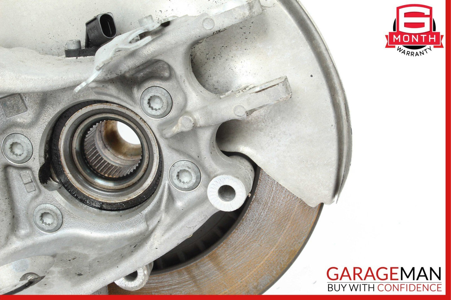 09-18 Audi Q5 A6 A7 Rear Left Side Wheel Spindle Knuckle Hub Bearing Disc Rotor