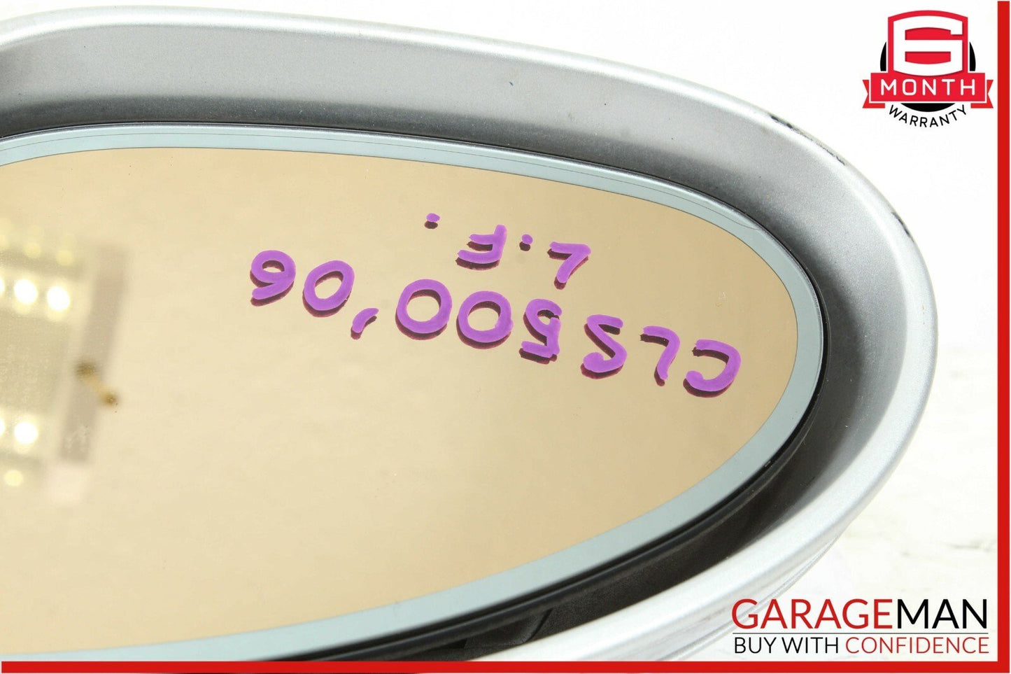 06-08 Mercedes W219 CLS500 Front Left Side Mirror Door Rear View w/o Side Marker