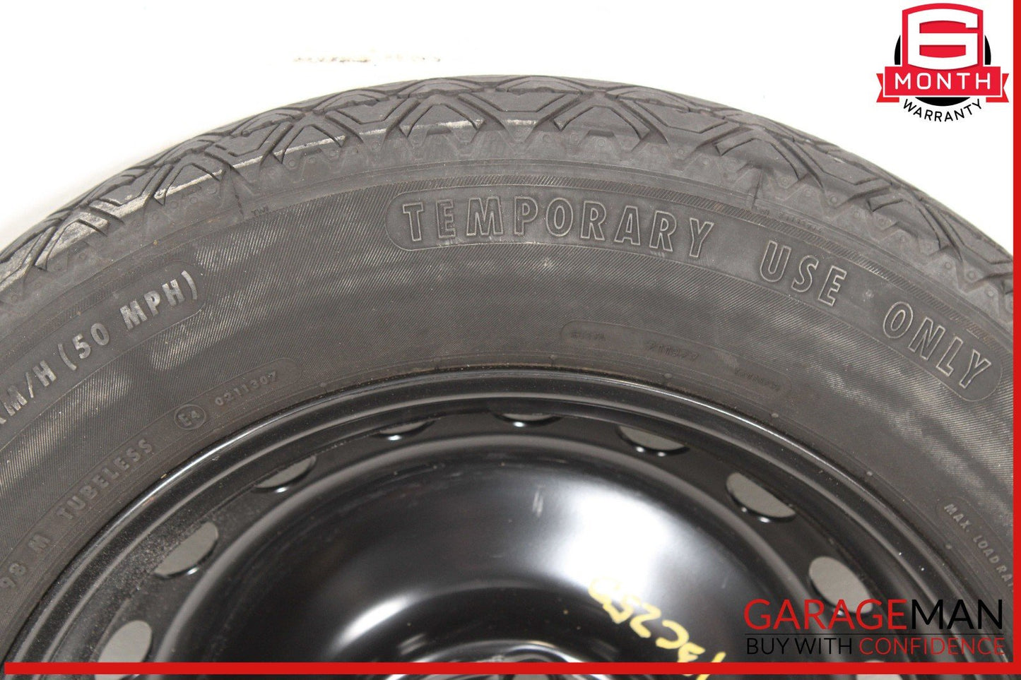 08-14 Mercedes W204 C250 C300 Emergency Spare Tire Donut Wheel Rim 125 90 16"