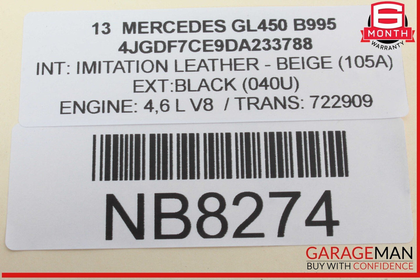 12-16 Mercedes X166 GL450 GL550 Rear Left Door Lock Latch Actuator OEM