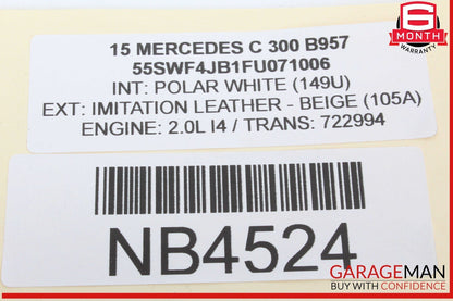 15-20 Mercedes W205 C300 C350e C43 AMG Rear Left Side Door Lock Latch Actuator