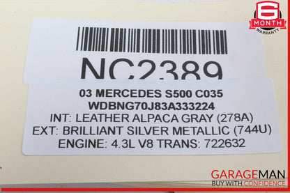 00-06 Mercedes W220 S500 Rear Left or Right Side Suspension Lower Control Arm