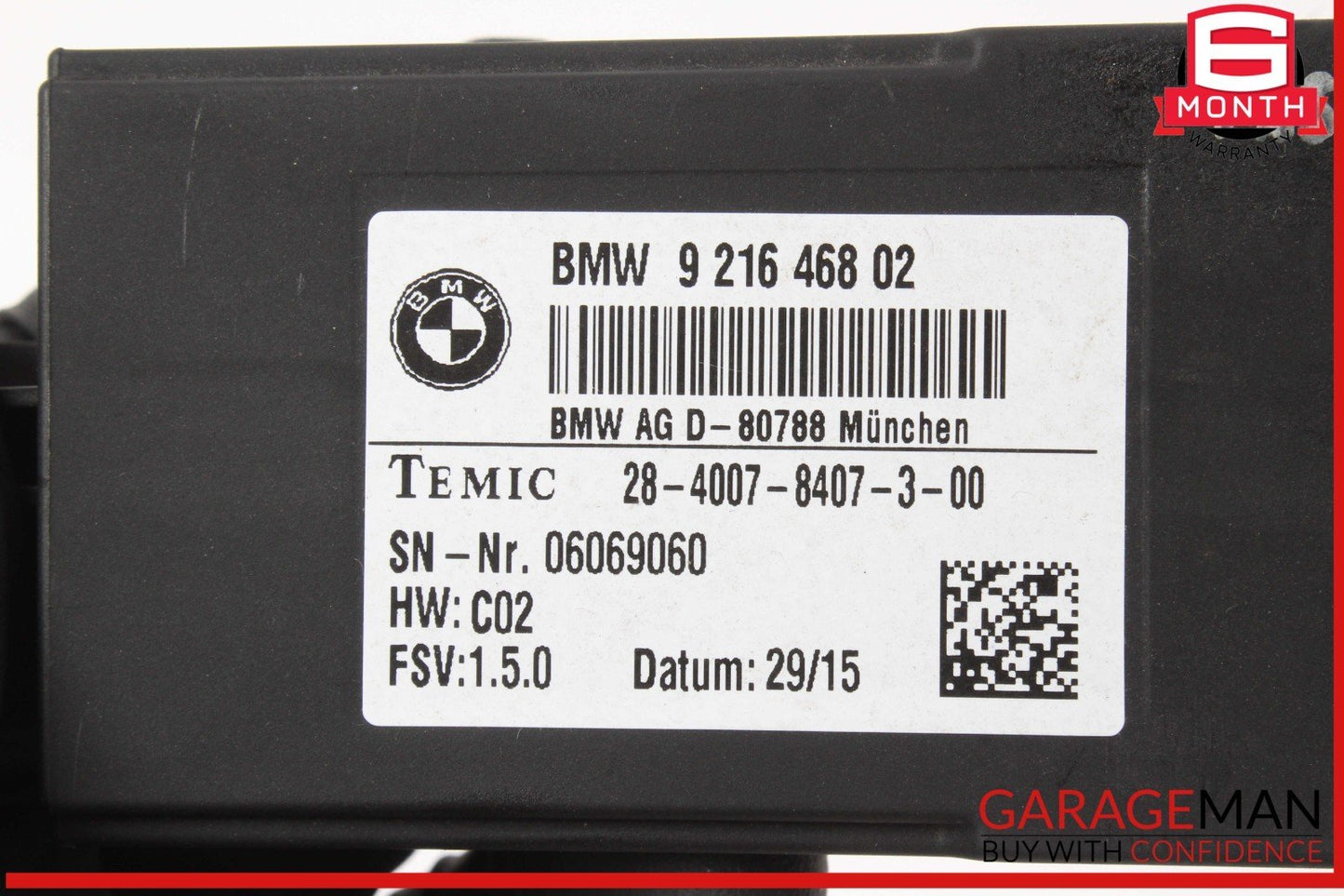 14-18 BMW X5 Front Right Seat Heating Control Unit Module 921646802 OEM