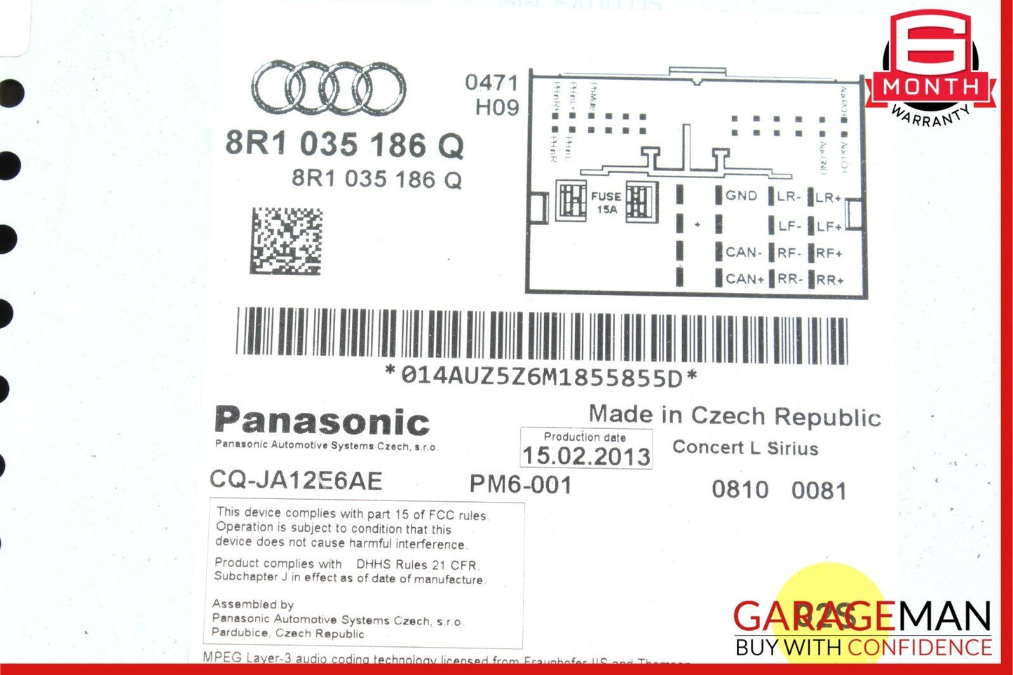 09-16 Audi A4 Panasonic Sound CD Player Satellite Radio Receiver Assembly