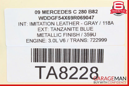 08-14 Mercedes W204 C280 C300 Rear Right Side Door Window Regulator Motor Unit