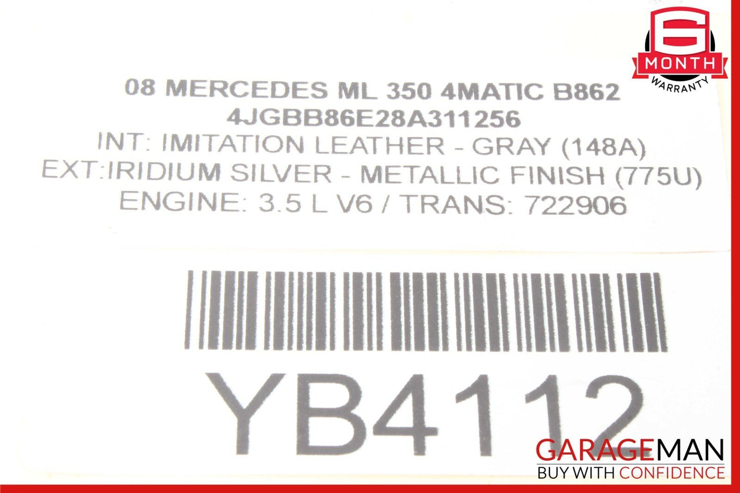 06-13 Mercedes W164 ML350 GL450 Rear Left or Right Upper Control Arm OEM