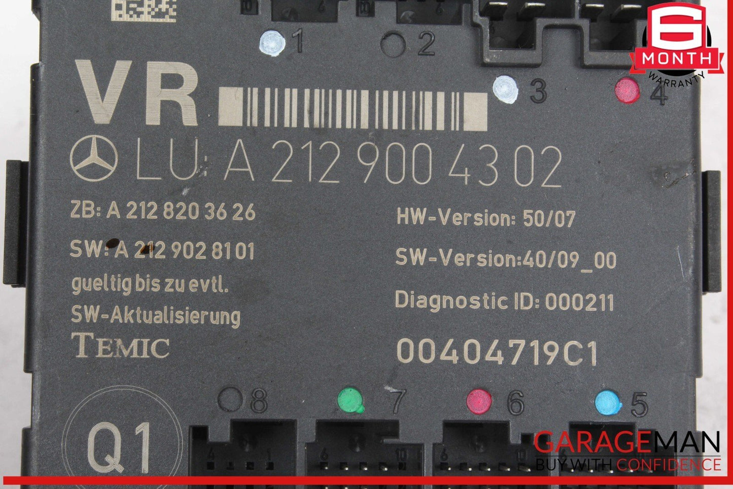 08-18 Mercedes W204 C300 Front Right Passenger Side Door Control Module OEM