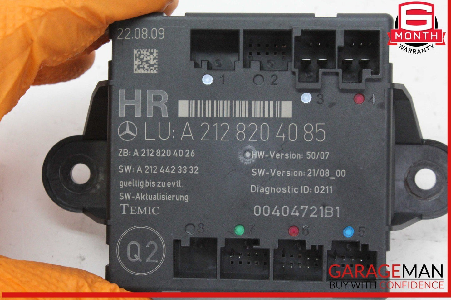 08-14 Mercedes X204 GLK350 4MATIC Rear Right Side Door Control Module Unit OEM