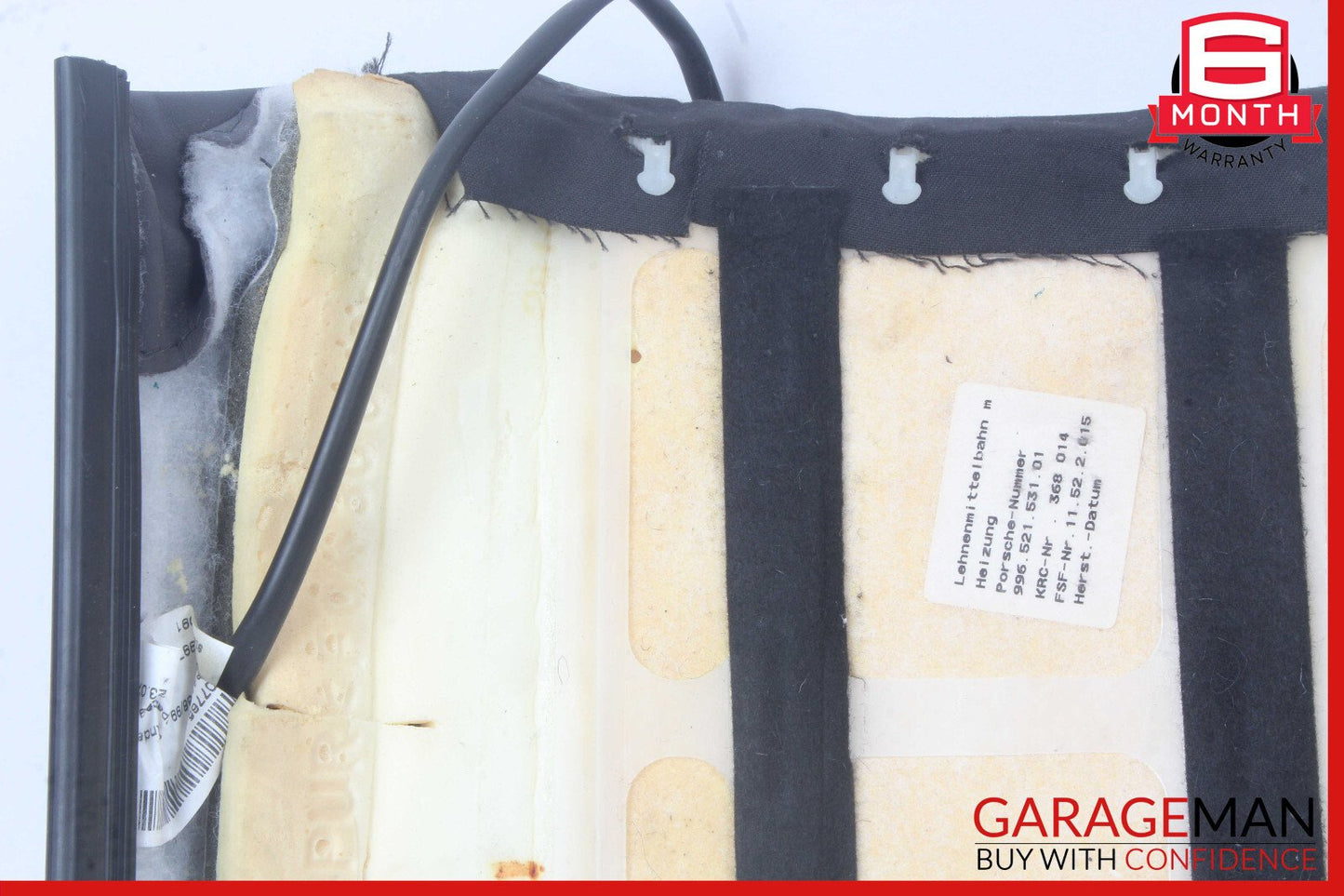 97-05 Porsche 911 996 Boxster 986 Front Seat Backrest Cushion OEM