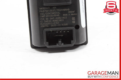 13-17 Maserati Quattroporte Ignition Engine Start Stop Switch Control 670013537