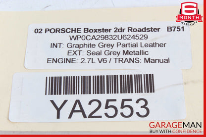 97-04 Porsche Boxster 986 Carrera 911 996 Front Right Door Handle Graphite Grey