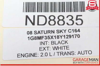 07-10 Saturn Sky Power Brake Booster Master Cylinder w/ Reservoir 15797571 OEM