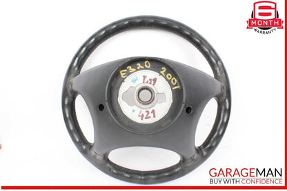 00-03 Mercedes W210 E320 E430 CLK320 4 Spoke Driver Steering Wheel Black OEM