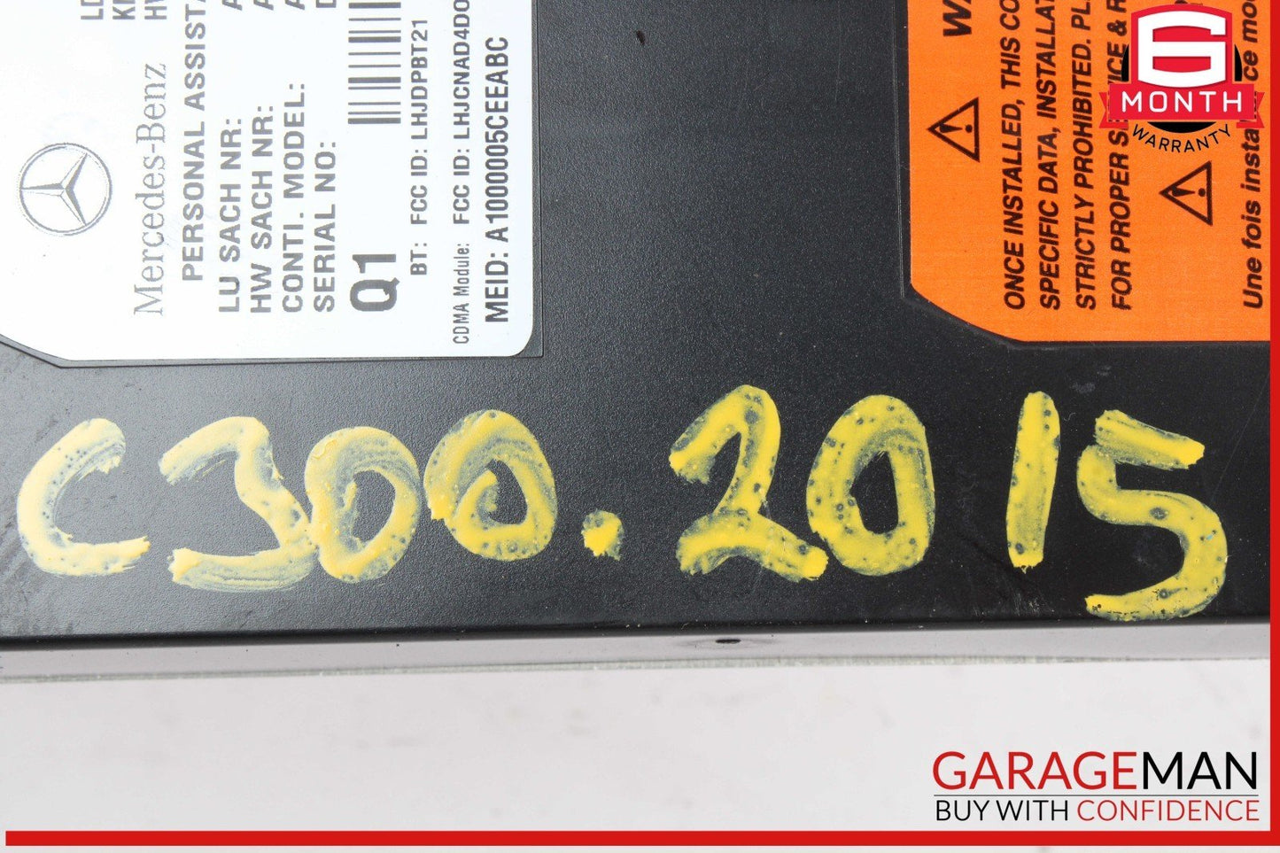 12-20 Mercedes W205 C300 4MATIC Communication Control Module Unit 2539004400 OEM