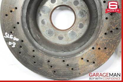 03-06 Mercedes R230 SL500 Front Left & Right Brake Rotors Disc Set of 2 Drilled