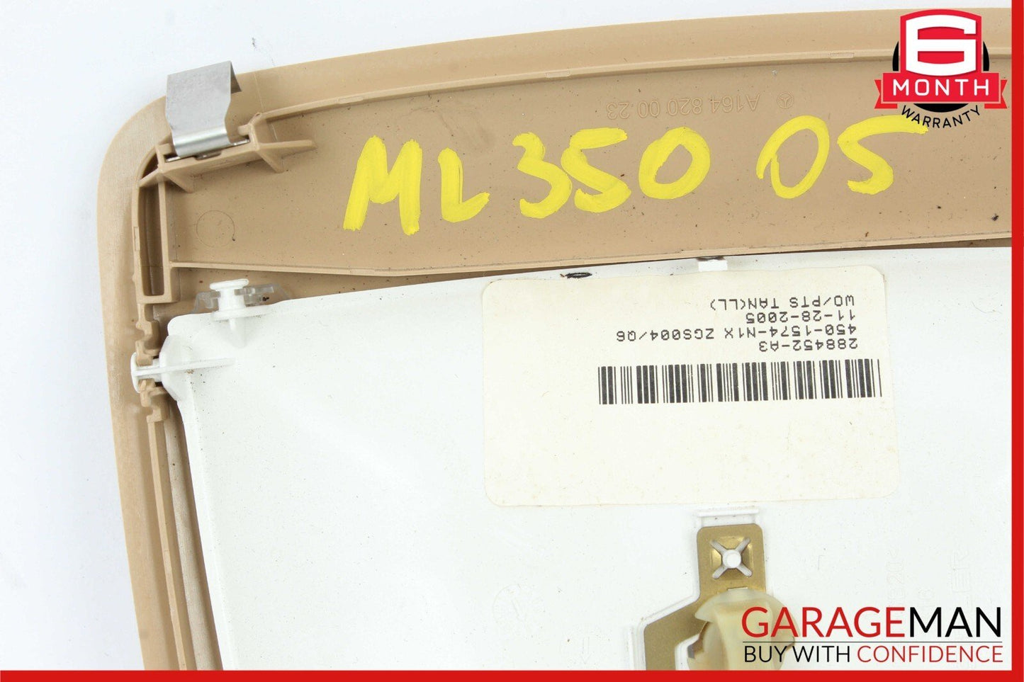 06-13 Mercedes ML550 GL450 R350 Rear Overhead Dome Light Lamp Reading Map Beige