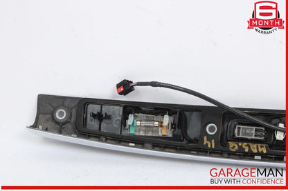 14-17 Maserati Quattroporte S Rear Trunk Lid Moulding Plate w/ Lights & Camera