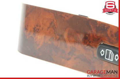 00-02 Mercedes W220 S430 S600 Front Right Passenger Window Switch Panel Wood OEM