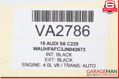 12-18 Audi S6 Rear Trunk Lid Exterior Release Handle w/ Park Assist Camera OEM
